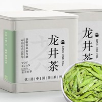 龙井茶正宗杭州原产新茶明前绿茶豆香型嫩芽春茶60g罐装