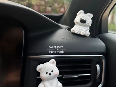 车载空调出风口香薰香水扩香石装饰夹女生新车礼物凌乱潦草小狗图6