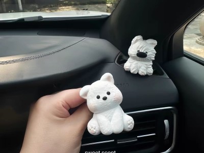 车载空调出风口香薰香水扩香石装饰夹女生新车礼物凌乱潦草小狗图9