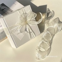 奶油细闪鱼尾纱波浪卷温柔丝带鲜花包装绑带礼物绳diy手工丝带