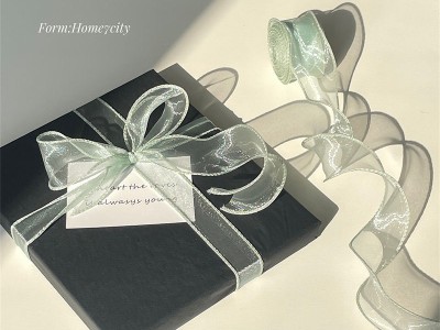 奶油细闪鱼尾纱波浪卷温柔丝带鲜花包装绑带礼物绳diy手工丝带图2