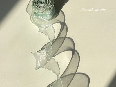 奶油细闪鱼尾纱波浪卷温柔丝带鲜花包装绑带礼物绳diy手工丝带图6