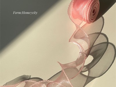 奶油细闪鱼尾纱波浪卷温柔丝带鲜花包装绑带礼物绳diy手工丝带图8