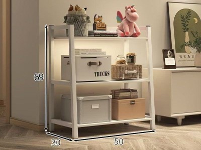 书架置物架ins落地卧室家用简约现代铁艺收纳展示架书架钢架靠墙图6