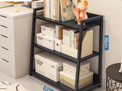 书架置物架ins落地卧室家用简约现代铁艺收纳展示架书架钢架靠墙图7