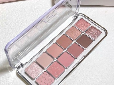 韩系早八必备12色消肿眼影2025新款珠光奶咖玫瑰光综合一体盘图3