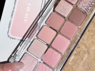 韩系早八必备12色消肿眼影2025新款珠光奶咖玫瑰光综合一体盘图6