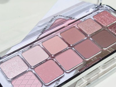 韩系早八必备12色消肿眼影2025新款珠光奶咖玫瑰光综合一体盘图7