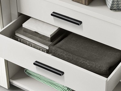 现代简约银边黑色衣柜门拉手图5