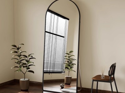 全身落地镜子网红简约少女圆角家用试衣镜图2