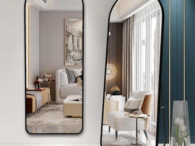 全身落地镜子网红简约少女圆角家用试衣镜图5