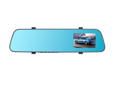 4.5寸汽车后视镜行车记录仪高清前后循环录制倒车影像双摄像头录图8