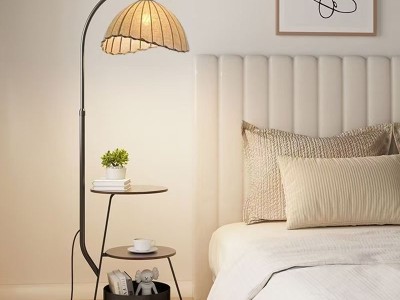 落地灯中古风卧室床头柜一体柚子灯客厅沙发旁氛围茶几图4