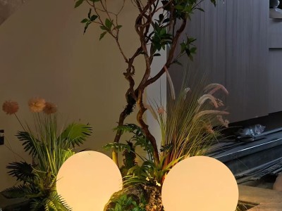 景观庭院灯造景草坪灯氛围灯太阳能户外防水创意七彩PE球形圆形灯图5