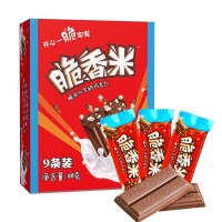 脆香米牛奶夹心巧克力108g盒装小吃礼物休闲零食糖果婚庆喜糖批发
