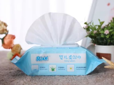 贝沁婴儿柔湿巾 100抽*5包带盖 加厚 新生儿童宝宝湿纸巾母婴用品图2