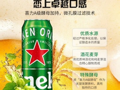 喜力经典500ml*10听整箱装 喜力啤酒Heineken图4