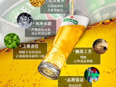 喜力经典500ml*10听整箱装 喜力啤酒Heineken图5