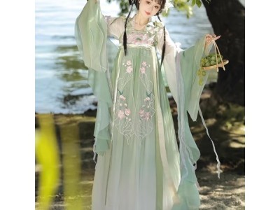 汉虞葵原创汉服女【清菏】齐胸襦裙日常款中国风新款汉元素春夏图3