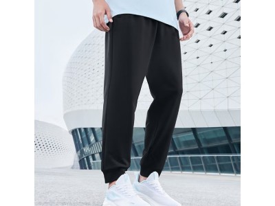 鸿星尔克运动裤男夏季针织男裤束脚舒适透气宽松卫裤九分裤子男休闲裤图2