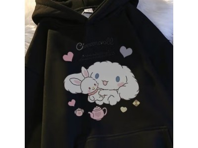 GOCHIEI日系连帽潮牌卫衣女玉桂狗可爱女装秋冬新款宽松百搭上衣学院风潮图3