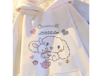 GOCHIEI日系连帽潮牌卫衣女玉桂狗可爱女装秋冬新款宽松百搭上衣学院风潮图2