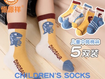恒源祥儿童袜子薄款夏季纯棉透气网眼宝宝袜子春秋短袜中大男女童学生袜图3