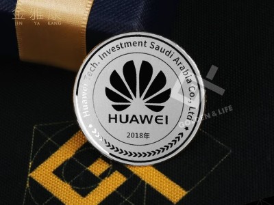 金雅康银币纪念币定制logo足银999公司年会周年庆员工礼品纪念品奖牌DIY （零售）10g足银+双面定制+平面图4