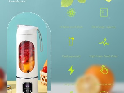 跨境迷你榨汁机便携式充电小型果汁杯学生家用多功能果汁机榨汁杯图2