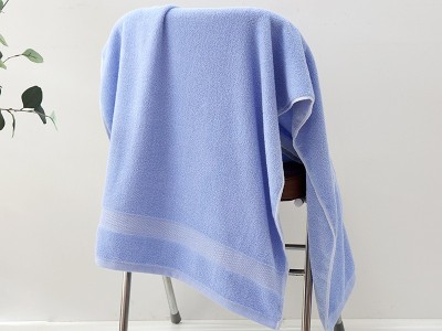 全棉浴巾大号成人加厚加大酒店吸水浴巾素色外贸断档浴巾印字logo   70*140cm图5