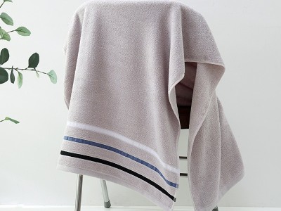 全棉浴巾大号成人加厚加大酒店吸水浴巾素色外贸断档浴巾印字logo   70*140cm图6