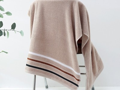 全棉浴巾大号成人加厚加大酒店吸水浴巾素色外贸断档浴巾印字logo   70*140cm图7