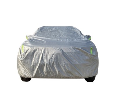 厂家供应方格铝膜车衣四季通用新款全罩防雨防尘汽车车衣全车防晒图4