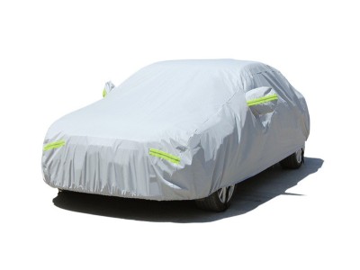 厂家供应方格铝膜车衣四季通用新款全罩防雨防尘汽车车衣全车防晒图2