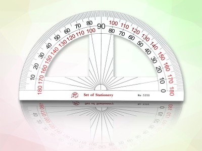 180度量角器天使牌亚克力高透明度10cm/12cm/50cm量角器图3