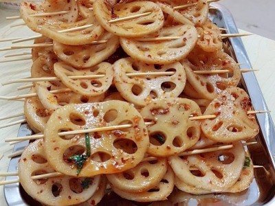 扬州特产新鲜清水莲藕脆片10斤火锅麻辣烫凉拌冒菜油炸串商用食材图3