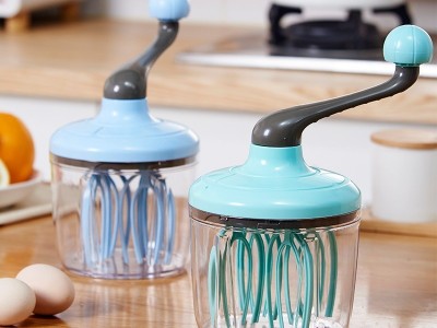 家用厨房旋转打蛋器蛋糕店奶油搅拌打发器手摇烘焙发泡蛋糕 搅蛋器图1