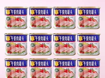 梅竹午餐肉罐头340g 耐煮餐饮商用家用火锅西式早餐三明治自助餐图4