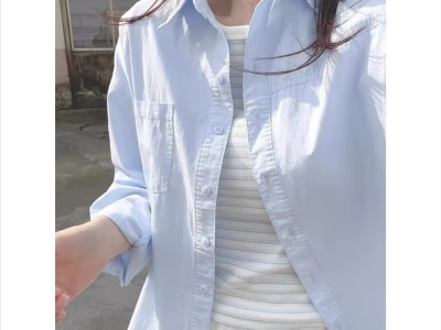 多巴胺奶黄色纯棉衬衫外穿防晒2025夏季女宽松衬衣外套图5