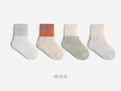 2024夏季新品新生儿宝宝袜松口无骨纯棉婴儿袜子纯色男女童中筒袜图4