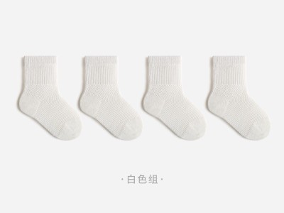2024夏季新品新生儿宝宝袜松口无骨纯棉婴儿袜子纯色男女童中筒袜图3