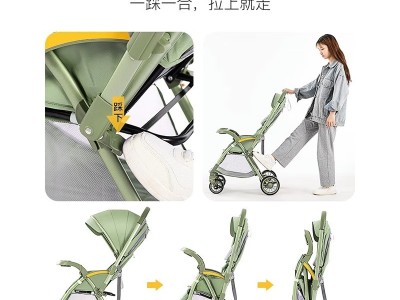 高景观双向婴儿推车遛娃宝宝儿童婴儿车可坐可躺轻便多功能图3