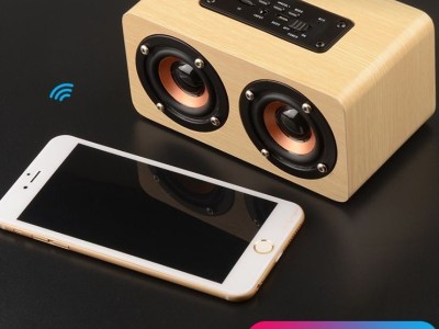 W5蓝牙音箱 木质家居礼品logo 创意无线电脑户外音响图5