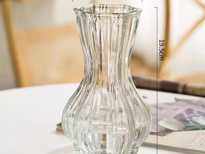 北欧风创意蒜头玻璃花瓶网红透明水培植物鲜花干花插花瓶客厅摆件图6