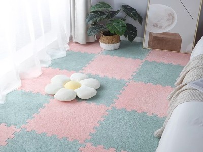 毛绒儿童爬爬垫拼接大块房间耐脏加厚满铺泡沫地垫卧室米绒面地毯图4