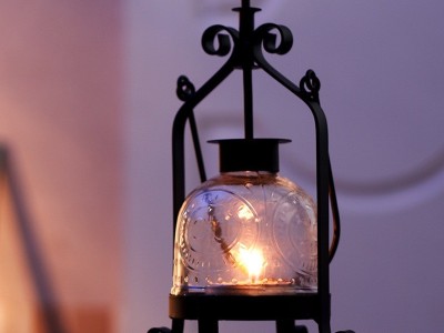 浪漫烛光晚餐道具玻璃烛台摆件批发手提蜡烛灯复古老式铁艺油图2