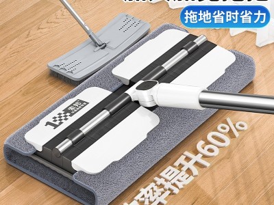 索邦/Sobam平板拖把家用一拖净新款木地板懒人拖地神器夹抹 布拖布图2