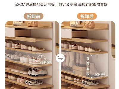 鞋柜家用门口室内储物柜2025新款大容量多层玄关柜一体收纳柜鞋架图3