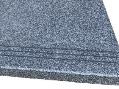 福建厂家直销花岗岩灰白光面荔枝面道路工程深灰麻火烧板地铺石材图5