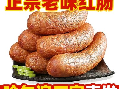 哈尔滨红肠东北特产风味肠即食香肠东北特产小吃小酒菜熟食蒜味火图2
